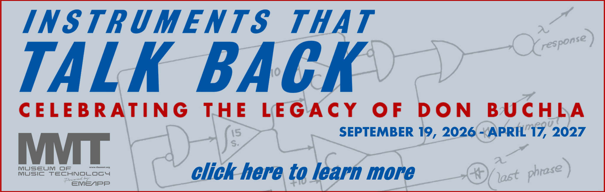 Learn More About our Buchla Exhibition Buchla Exhibition